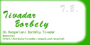 tivadar borbely business card